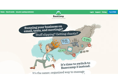 Basecamp Example Landing Page